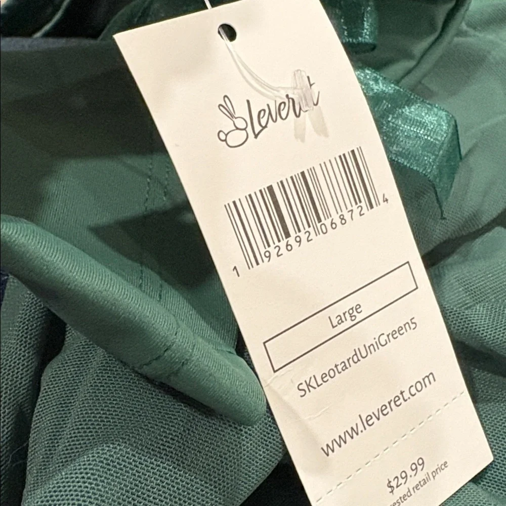 Leveret green skirted leotard child large 10-12 NEW
